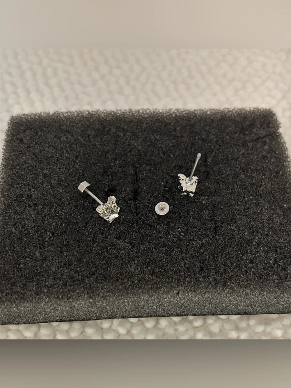 6mm Small CZ Star Stud Earrings for Men Women Streetwear Punk Hip Hop Unisex